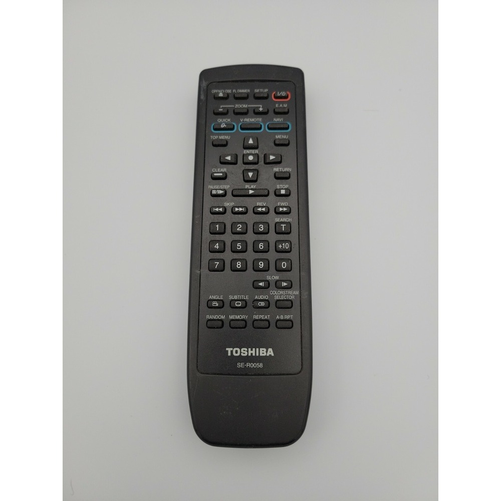 Toshiba SE-R0058 DVD Remote Control SD3750 SD3750N Black OEM Replacement